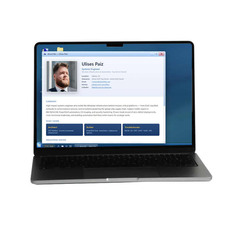 Ulises Paiz personal portfolio website built by Ghosxt